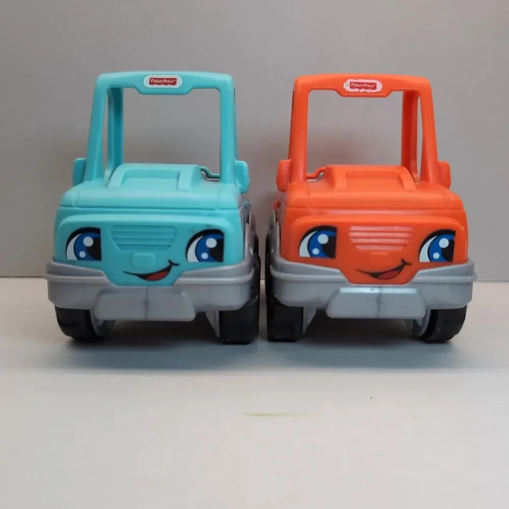 Lot of 2 Fisher Price Little People Help a Friend Pick‎ Up Truck 2017 Mattel